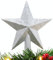 Christmas Concepts® 200mm (8) Glitter Tree Top Star Decoration – Christmas Tree Topper (Silver)