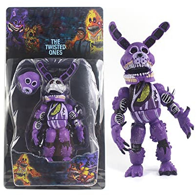 Five Security Breach Action Figure Five Nights Game Figures 5.5 inch Figure Statue Luminous Foxy Sister Location Horror Doll with Lightening