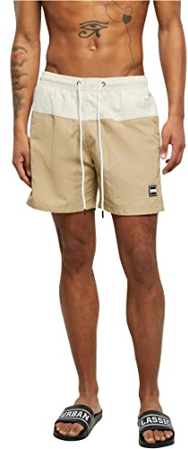 Urban Classics Homme Short De Bain Block Maillot, Beige Union/Seagrass, M EU