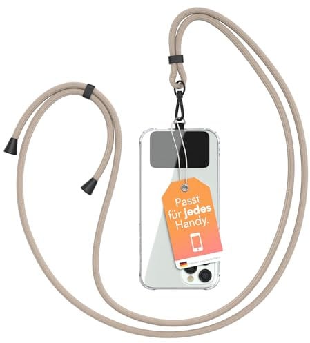 EAZY CASE - Handykette Universal [KOMPATIBEL MIT JEDEM Handy] - Handyband & Schnur zum Umhängen - Handyhülle mit Kette - Handy Umhängeband - Phone Strap Schnur - Lanyard Handy Kordel - Phone Chain