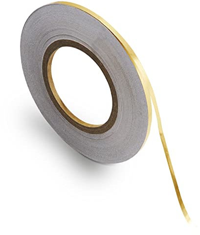 Carreaux de sol en feuille d'or métallisé - Ruban adhésif pour couture de carrelage - Étanche - Pour mur, armoire, cuisine (0,5 cm x 50 mètres, doré)