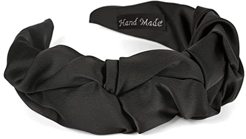 WUERKIYA Diadema Para Mujer Con Superficie Trenzada Brillante en Aspecto de Pliegues Para Chica Mujer Accesorio Pelo -Rose