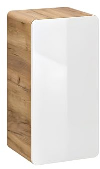 Vente-unique-Hängende Badezimmersäule - 32 x 35 x 68 cm - Naturfarben & Weiß - Aruba