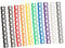 WOONEKY 100pcs Multicolor Cable Labels Cord Identification Tags for Easy Bright Color Coding for Home Use and Identification