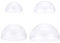 DELORIGIN 4 Sets Glass Dome Cloches, Glass half Round Shape Domes Without base, Decorative Display Case for Home, Office, Garden, Wedding Centerpiece