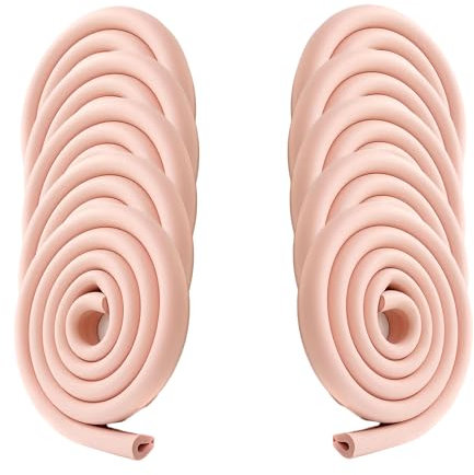 HIMRY® 20 Metri Protezioni Antispigolo, U-Forma Protezioni Schiuma, Sicurezza Vostri Bambini, Protezione Spigolo da Tavolo di Vetro, Extra spesso, Bordi Protezione 10x2M, Rosa, KXD7003 Pink