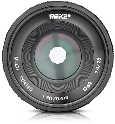 MK Objectif à grande ouverture F1.4 35 mm avec mise au point manuelle Compatible avec les appareils photo Panasonic Micro Four Thirds M4/3