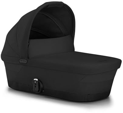 CYBEX Gold GAZELLE S Cot Kinderwagenaufsatz, Ab Geburt bis ca. 6 Monate (max. 9 kg), Für CYBEX Gazelle S und e-Gazelle S, Moon Black