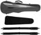 Hapihom Custodia per violino 4/4 in fibra di carbonio, super leggera, triangolare, con igrometro, portatile, grigio argento spazzolato