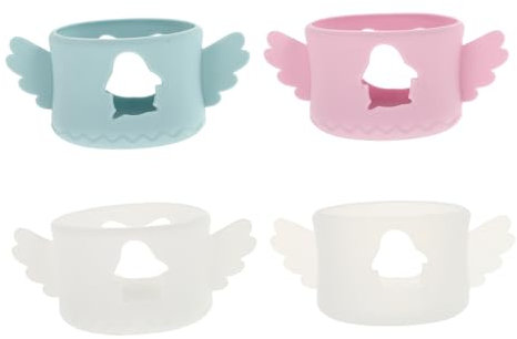 4 Stück Babyflaschenschutz Milchflaschenhülle Aus Silikon Silikon-flaschenabdeckung Unterseite Der Silikonhülle Silikon Fütterung Kieselgel Nuckelflasche Untere Abdeckung Mädchen