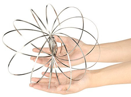 VGEBY Flow-Ringe, Stressabbau, Edelstahlring, Interaktives Spiel, Training, Armspinner, f¨¹r Erwachsene und Kinder, als Spielzeug, Training oder Entspannung