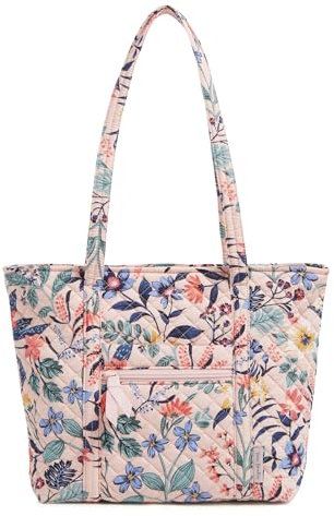 Vera Bradley Damen Cotton Small Vera Tote Bag Handtasche, Paradise Coral
