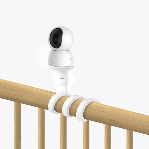 KAWA Babyphone Halterung, Universal Babyphone Halterung für Kinderbett, Flexible Babyphone-Halterung, Kompatibel für alle 1/4 Dreiloch Baby Kameras, ohne Werkzeug oder Wandbeschädigung
