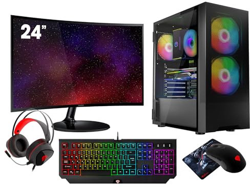 VIST Gaming PC Komplett Set R5 3600 RTX 3060 32GB SSD 1TB WiFi W11 24
