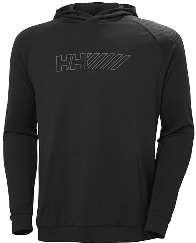 Helly-Hansen Lifa Tech Lite Hoodie Herren Performance Sweatshirt für Outdoor-Abenteuer, leichtes und atmungsaktives Design, 990 Schwarz, Medium