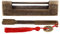 Mokernali Chinesisches Antikes Schloss, Retro-Abstand, 9 cm, Klassisches Muster, Horizontales Vorhängeschloss aus Messing