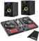 Hercules DJ Control Inpulse 300 MK2 DJ Controller + DJMonitor 32 Boxen + keepdrum Mikrofasertuch