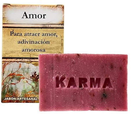 Jabón Artesano de Amor para Atraer el Amor y Adivinación Amorosa (100g) | Pastilla para Limpieza Corporal y de Manos Artesana Especial para Atracción, Endulzar y Conquistar a la Persona Amada.