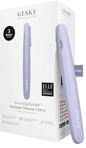 GESKE Precision Trimmer | 4 in 1 | Trimmer zur schmerzlosen & einfachen Haarentfernung | Für große & kleine Flächen | Hygienisch & leicht austauschbare Klingen