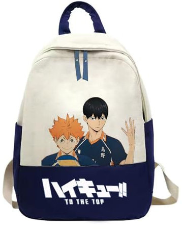 Xinnice Haikyuu Anime Rucksäcke Polyester-Rucksack Für Studenten,Unisex Großes Tasche für Bücher Kuroo Tetsurou/Kozume Kenma Tagesrucksack Reisen,Camping