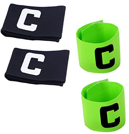 KITANDOVE 4stücke Tragbare Verschleißfeste Kapitänsbinden Wiederverwendbare Fußballarmbinden Und Neon Erwachsene Team-sport
