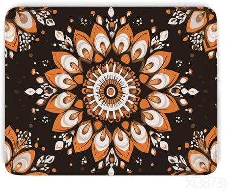 Mouse Pad Bohemia Gaming Mouse Mat Large 350x250x3mm XXL Mouse Pad Yellow Desk Mat Improved Precision and Speed, Mousemat Non Slip Rubber Base, Keyboard Mat for Office Home Decor, Gifts for Women