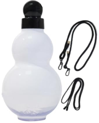 MagiDeal Bottiglia d'Acqua in Zucca, 900 ml, Pratica, Riutilizzabile, Leggera, per Sport, Escursionismo, Equitazione, Campeggio, Bianco