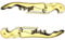 Tire-Bouchon Sommelier/Limonadier Professionnel 2-en-1 en Acier Inoxydable – Ouvre-Bouteille avec Coupe-Capsule, Lot de 2, Finition Dorée Élégante