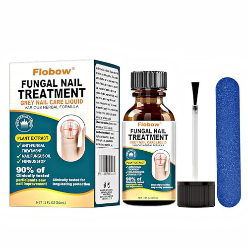 Nail Fungus Treatment 30ml, Fungal Nail Repair for Fingernails and Toenails, Helps Improve Nail Appearance, Including Brushes and Nail Files