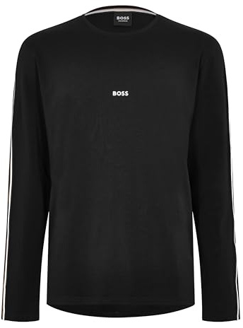 BOSS Mens Jersey Shirt Long Sleeve Regular Fit Subtle Logo Top