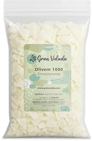 Gran Velada Olivem 1000, naturligt fjällande emulgeringsmedel för naturkosmetika, krämer, serum och lotioner, derivat från olivolja, självemulgeringsmedel, PEG-fri | 1 000 g