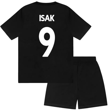 Liverpool FC Boys Isak 9 Sublimation Short Pyjamas Black 12-13 Years