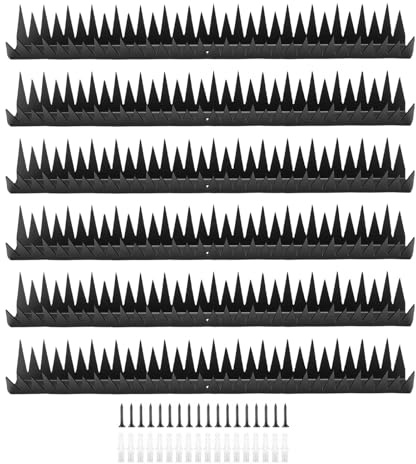 Haofy Anti Climb Spikes Metal Outdoor Walls 6 Pcs 15.7 Inch Carbon Steel Garden Fence Security Property Intruder Deterrent Wall Gate Roof Deterrent Thieves Intruders Roofs Home