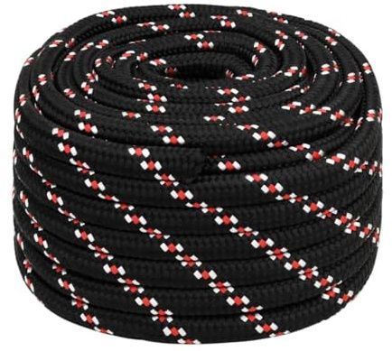 Genérico Cuerda de Barco Polipropileno Negra 20 mm 50 m