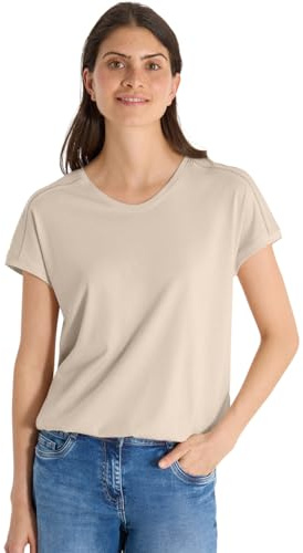 Damen T-Shirt mit V-Neck und Spitzendetail