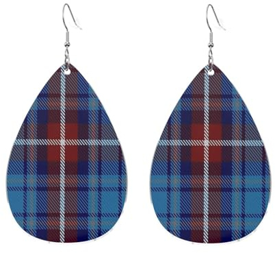 Greer Clan Familientartan Guthrie Clan Familientartan Damen Ohrringe in Tropfenform Modische Accessoires