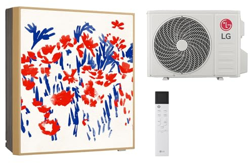LG Aire Acondicionado Mono Split ArtCool Gallery Photo A09GA1, Climatizador de Pared 9000 Btu con Bomba de Calor, Panel Frontal Personalizable, WiFi, A++/A+