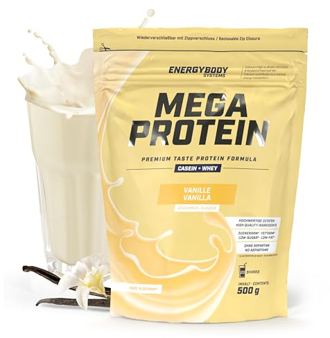 Energybody Mega Protein Vanille 500 g, Eiweißpulver