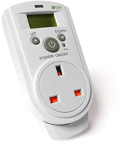 Elixir Gardens Analogue & Digital Plug In Thermostat/Humidistat | Temperature/Humidity Controllers for Heating & Cooling | Quantities from 1-10 | Suitable for Houses, Greenhouses & Pet Shelters