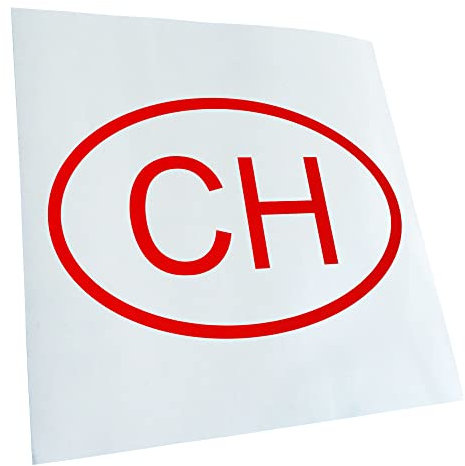Kiwistar - Autoaufkleber - Rot - 15x10cm Schweiz CH - Heckscheibe Auto Aufkleber wetterfest für Kfz LKW Mofa Truck - Sticker außen selbstklebend Tuning Zubehör für Fenster Fahrzeug Scheibe