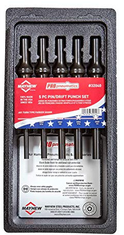 Mayhew Tools 32040 5Piece Pneumatic Pin/Drift Punch Set
