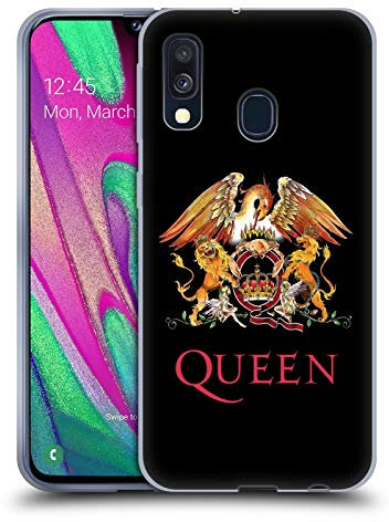 Head Case Designs Offizielle Queen Wappen Kunst Soft Gel Handyhülle Hülle kompatibel mit Samsung Galaxy A40 (2019)