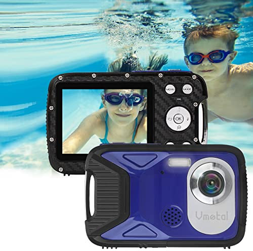 GDC8026 Waterproof Digital Camera/ 8x Digital Zoom/ 21 MP/ 1080P FHD/ 2.8” TFT LCD Screen/Underwater Camera for Beginners/Kids/Children/Teenagers/Students/The Elderly Blue