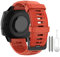 ANBEST Armbändern Kompatibel mit Garmin Instinct/Instinct 2 Armband, Weiches Silikon Uhrenarmband Sport Ersatzarmband für Garmin Instinct, Flammen Rot