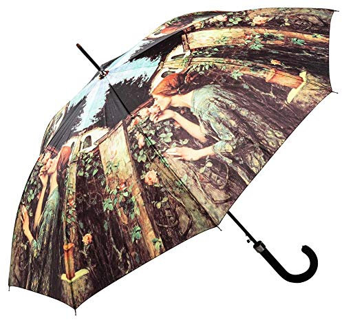 LUCKYWEATHER Regenschirm Stockschirm Damen Motiv Sweet Roses Auf-Automatik I Stockregenschirm groß und stabil sowie hochwertig verarbeitet I Regenschirme mit UV-Schutz