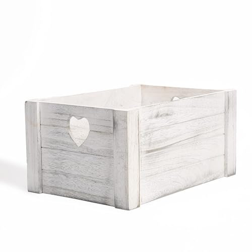 Lovely Crates With Heart Handles - Wooden Storage Box & Tray - Small Gift Box