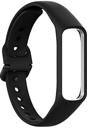 OcioDual Kompatibles Armband für S Galaxy Fit 2 Ersatzarmband Wasserdicht Atmungsaktiv Beständig Silikon Farbe Schwarz