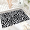 ANNKOOT Badematte, rutschfest Waschbar Badezimmerteppich 60x100 cm,Zebra-Haut-Muster-Entwurfs-Tierdruck,Badvorleger mit Wasserabsorbierenden, Weichen Mikrofasern für Badewanne, Dusche und Badezimmer