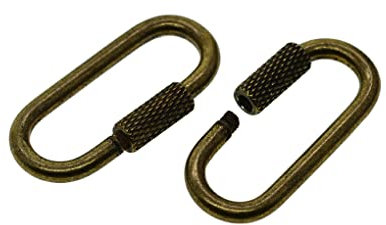 Guangcailun 12 Stück Klettern Schraubverschluss Karabiner D-Ring Outdoor Camping Wandern Schlüsselanhänger Haken Stahldraht Kettenglied, Bronze