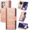 Hülle Kompatibel mit Fairphone 5 Hülle Vintage Leder PU Flip Case Wallet Lederhülle Handyhülle Klapphülle Magnetisch Silikon Bumper Schutzhülle für Fairphone 5 Rosa